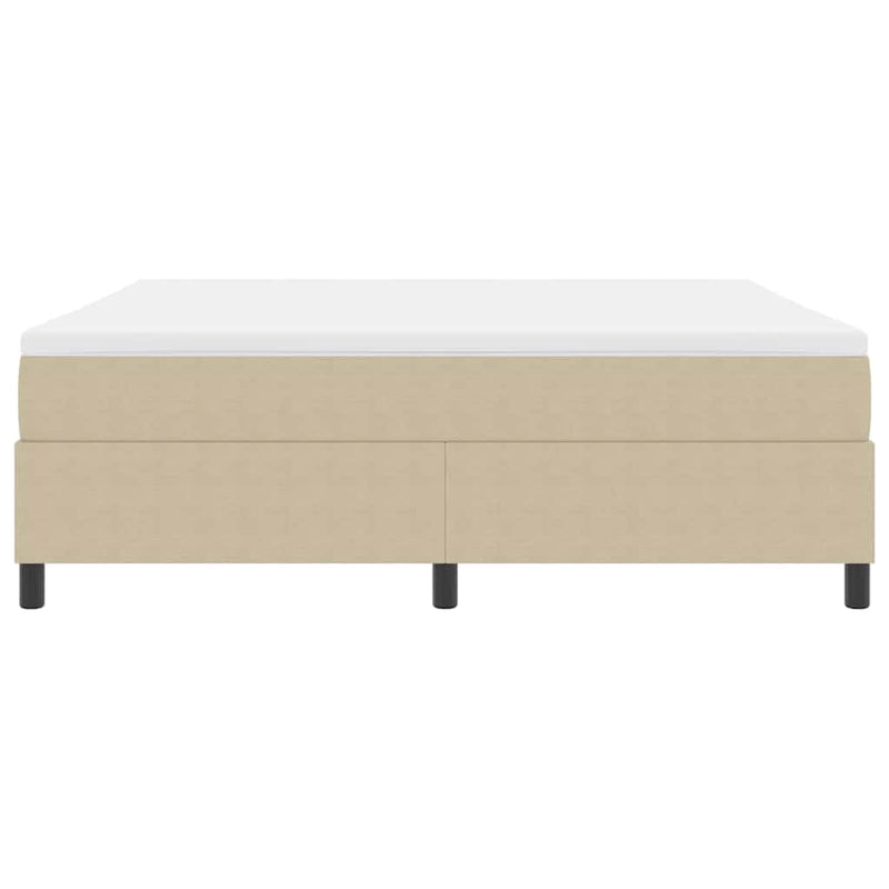 vidaXL Boxrugós ágy Világosszürke és fehér 203 x 180 x 60 cm