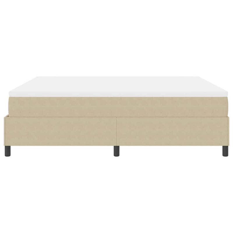 vidaXL Boxrugós ágy Világosszürke és fehér 203 x 180 x 60 cm