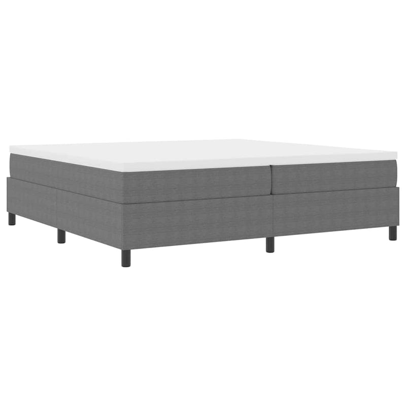 vidaXL Boxrugós ágy Világosszürke és fehér 203 x 200 x 60 cm