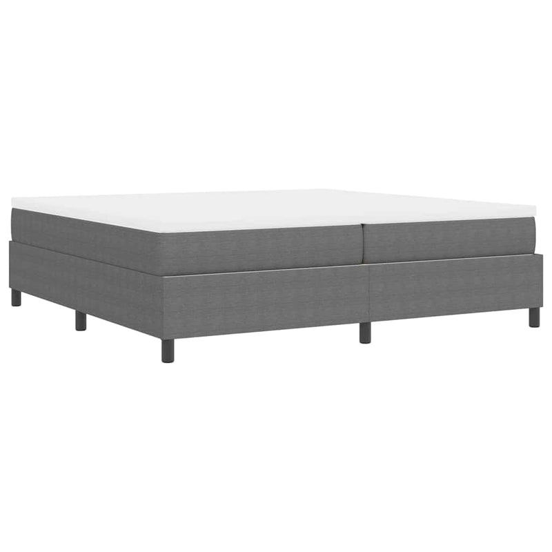 vidaXL Boxrugós ágy Világosszürke és fehér 203 x 200 x 60 cm
