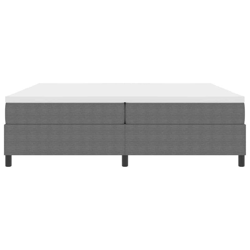 vidaXL Boxrugós ágy Világosszürke és fehér 203 x 200 x 60 cm