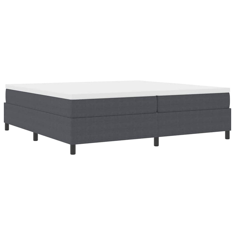 vidaXL Boxrugós ágy Sötétszürke és Fehér 203 x 200 x 60 cm