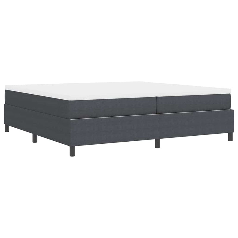 vidaXL Boxrugós ágy Sötétszürke és Fehér 203 x 200 x 60 cm
