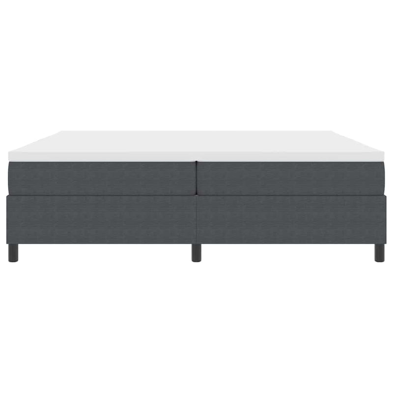 vidaXL Boxrugós ágy Sötétszürke és Fehér 203 x 200 x 60 cm