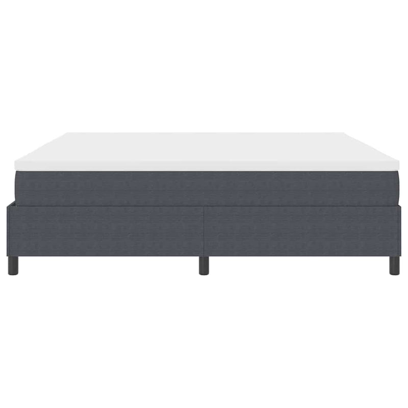vidaXL Boxrugós ágy Sötétszürke és Fehér 203 x 200 x 60 cm