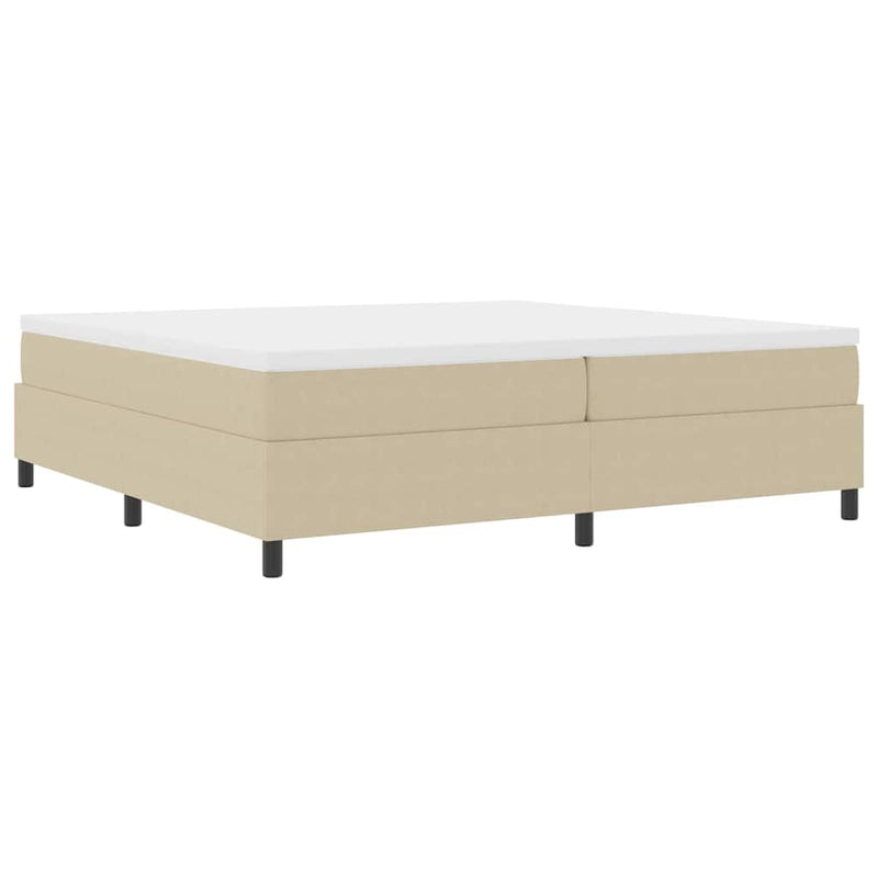 vidaXL Boxrugós ágy Világosszürke és fehér 203 x 200 x 60 cm