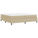 vidaXL Boxrugós ágy Világosszürke és fehér 200 x 200 cm