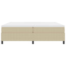 vidaXL Boxrugós ágy Világosszürke és fehér 200 x 200 cm