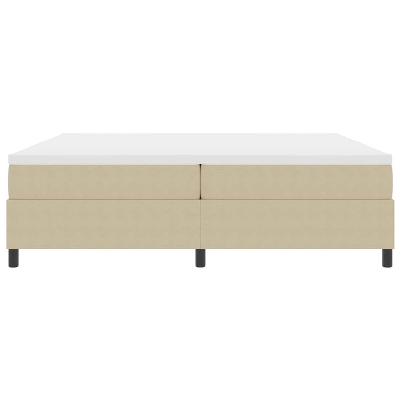 vidaXL Boxrugós ágy Világosszürke és fehér 203 x 200 x 60 cm