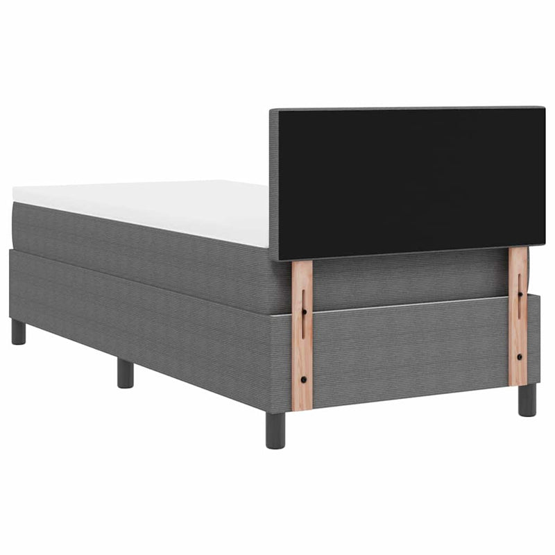 vidaXL Boxrugós ágy Világosszürke és fehér 203 x 80 x 88 cm
