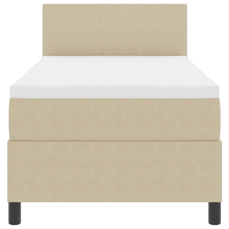 vidaXL Boxrugós ágy Világosszürke és fehér 203 x 80 x 88 cm