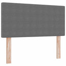 vidaXL Boxrugós ágy fejtámlával Világosszürke és fehér 100 x 200 cm