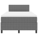 vidaXL Boxrugós ágy fejtámlával Világosszürke és fehér 120 x 190 cm