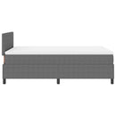 vidaXL Boxrugós ágy fejtámlával Világosszürke és fehér 120 x 190 cm