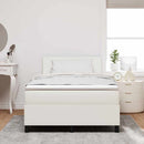 vidaXL Boxrugós ágy Krém és fehér 120 x 200 cm Bársonyos szövet