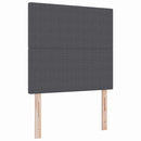 vidaXL Boxrugós ágy Sötétszürke és Fehér 80 x 200 cm Bársonyos szövet