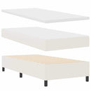 vidaXL Boxrugós ágy Krém és fehér 100 x 200 cm Bársonyos szövet