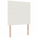 vidaXL Boxrugós ágy Krém és fehér 100 x 200 cm Bársonyos szövet