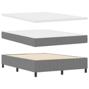 vidaXL Boxrugós ágy fejtámlával Világosszürke és fehér 160 x 200 cm