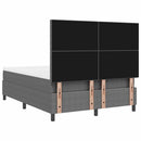vidaXL Boxrugós ágy fejtámlával Világosszürke és fehér 160 x 200 cm