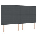 vidaXL Boxrugós ágy Sötétszürke és Fehér 180 x 200 cm Bársonyos szövet