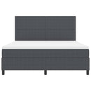 vidaXL Boxrugós ágy Sötétszürke és Fehér 180 x 200 cm Bársonyos szövet