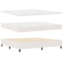 vidaXL Boxrugós ágy Krém és fehér 200 x 200 cm Bársonyos szövet