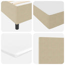 vidaXL Boxrugós ágy fejtámlával Világosszürke és fehér 200 x 200 cm