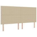 vidaXL Boxrugós ágy fejtámlával Világosszürke és fehér 200 x 200 cm
