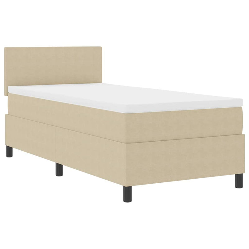 vidaXL Boxrugós ágy Világosszürke és fehér 203 x 80 x 88 cm