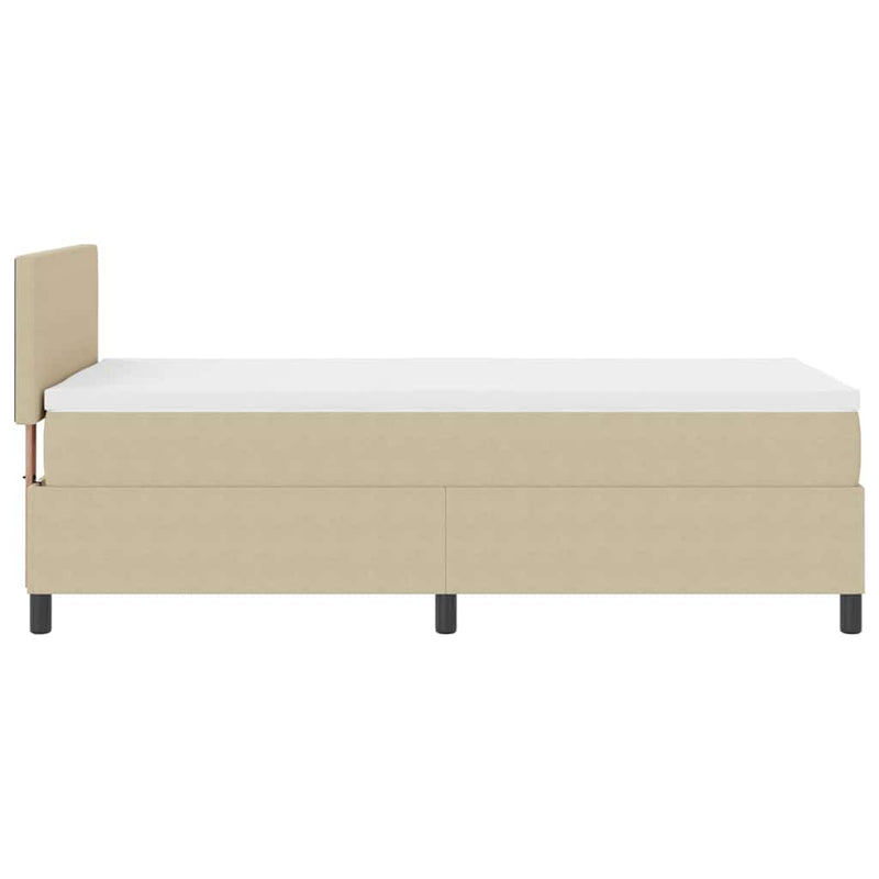 vidaXL Boxrugós ágy Világosszürke és fehér 203 x 80 x 88 cm
