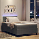 vidaXL LED Box Spring Ágy Világosszürke és fehér 120 x 200 cm