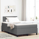 vidaXL LED Box Spring Ágy Világosszürke és fehér 120 x 200 cm