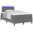 vidaXL LED Box Spring Ágy Világosszürke és fehér 120 x 200 cm
