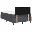 vidaXL LED Box Spring Ágy Sötétszürke és Fehér 120 x 200 cm