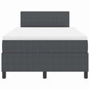 vidaXL LED Box Spring Ágy Sötétszürke és Fehér 120 x 200 cm