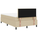 vidaXL Boxrugós ágy Világosszürke és fehér 203 x 120 x 88 cm