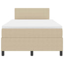 vidaXL Boxrugós ágy Világosszürke és fehér 203 x 120 x 88 cm