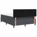 vidaXL LED Box Spring Ágy Sötétszürke és Fehér 140 x 200 cm