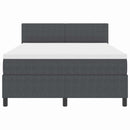 vidaXL LED Box Spring Ágy Sötétszürke és Fehér 140 x 200 cm