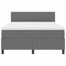 vidaXL LED Box Spring Ágy Világosszürke és fehér 160 x 200 cm