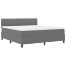 vidaXL LED Box Spring Ágy Világosszürke és fehér 180 x 200 cm