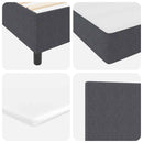 vidaXL LED Box Spring Ágy Sötétszürke és Fehér 180 x 200 cm