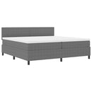 vidaXL LED Box Spring Ágy Világosszürke és fehér 200 x 200 cm