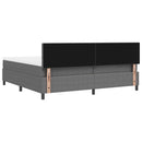 vidaXL LED Box Spring Ágy Világosszürke és fehér 200 x 200 cm