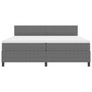 vidaXL LED Box Spring Ágy Világosszürke és fehér 200 x 200 cm
