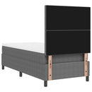 vidaXL LED Box Spring Ágy Világosszürke és fehér 90 x 190 cm