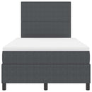 vidaXL Boxrugós ágy Sötétszürke és Fehér 203 x 120 x 128 cm