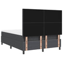 vidaXL LED Box Spring Ágy Sötétszürke és Fehér 140 x 190 cm