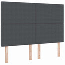 vidaXL LED Box Spring Ágy Sötétszürke és Fehér 140 x 200 cm